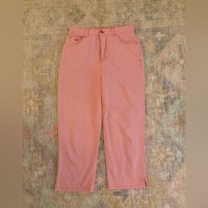 Vintage 1990s Gloria Vanderbilt Red Checkered/gingham Capris